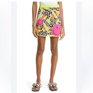 Farm Rio & Smiley Brand - Tucanissimo Smiley Mini Skirt Yellow Banana - Small